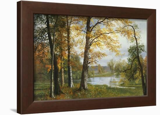 A Quiet Lake-Albert Bierstadt-Framed Giclee Print