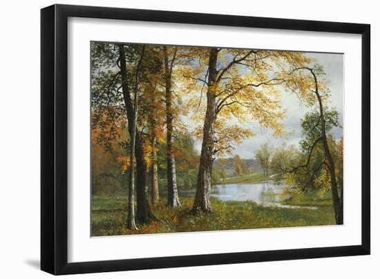 A Quiet Lake-Albert Bierstadt-Framed Giclee Print