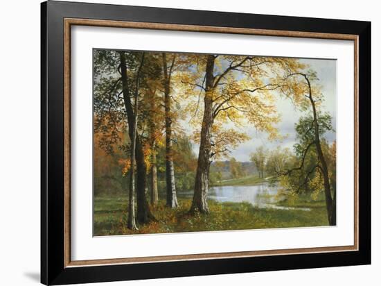 A Quiet Lake-Albert Bierstadt-Framed Giclee Print