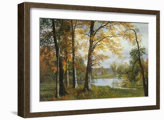 A Quiet Lake-Albert Bierstadt-Framed Giclee Print