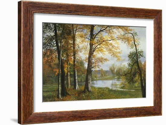 A Quiet Lake-Albert Bierstadt-Framed Giclee Print