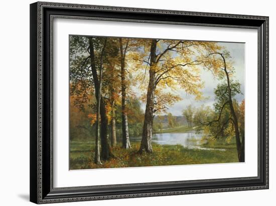 A Quiet Lake-Albert Bierstadt-Framed Giclee Print