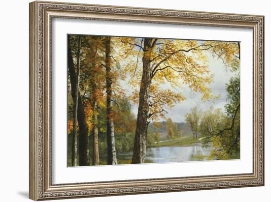 A Quiet Lake-Albert Bierstadt-Framed Giclee Print