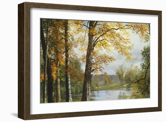 A Quiet Lake-Albert Bierstadt-Framed Giclee Print