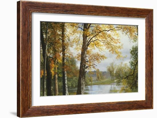 A Quiet Lake-Albert Bierstadt-Framed Giclee Print