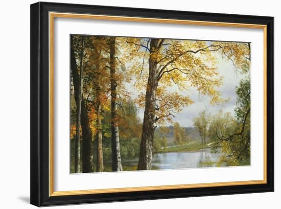 A Quiet Lake-Albert Bierstadt-Framed Giclee Print