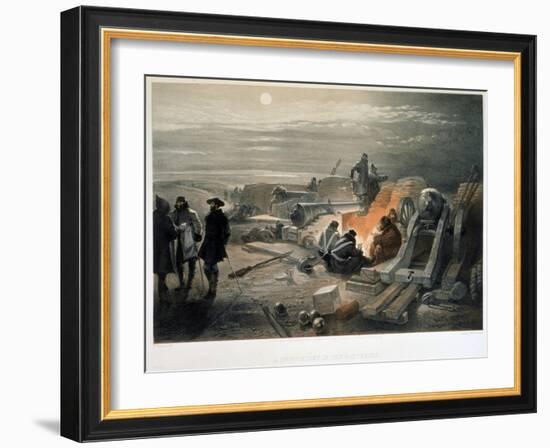 A Quiet Night in the Batteries, 1855-William Simpson-Framed Giclee Print