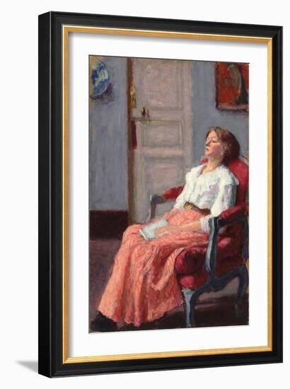 A Quiet Read, C. 1912 (Oil on Board)-Roderic O'Conor-Framed Giclee Print