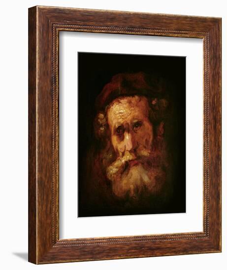 A Rabbi-Rembrandt van Rijn-Framed Giclee Print