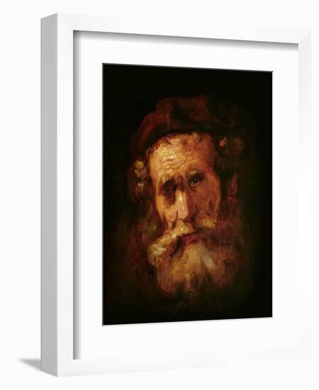 A Rabbi-Rembrandt van Rijn-Framed Giclee Print