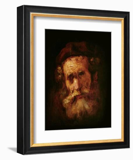 A Rabbi-Rembrandt van Rijn-Framed Giclee Print