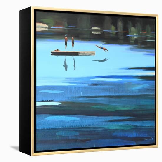 A Rabbit Lake Summer, 2023 (Oil on Canvas)-Elizabeth Lennie-Framed Premier Image Canvas