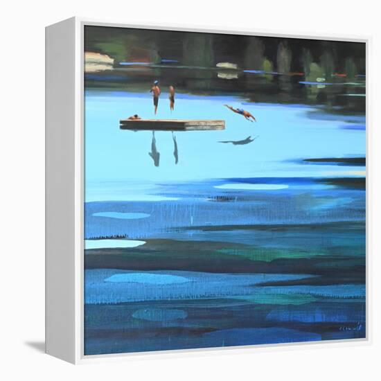 A Rabbit Lake Summer, 2023 (Oil on Canvas)-Elizabeth Lennie-Framed Premier Image Canvas