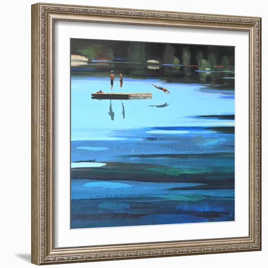A Rabbit Lake Summer, 2023 (Oil on Canvas)-Elizabeth Lennie-Framed Giclee Print