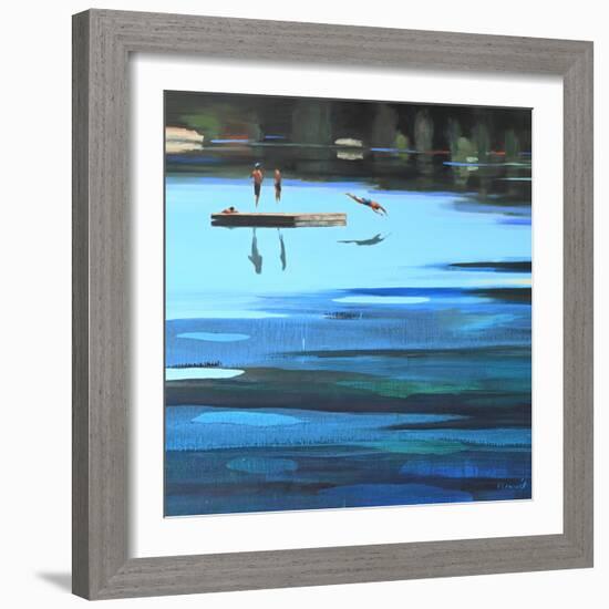 A Rabbit Lake Summer, 2023 (Oil on Canvas)-Elizabeth Lennie-Framed Giclee Print