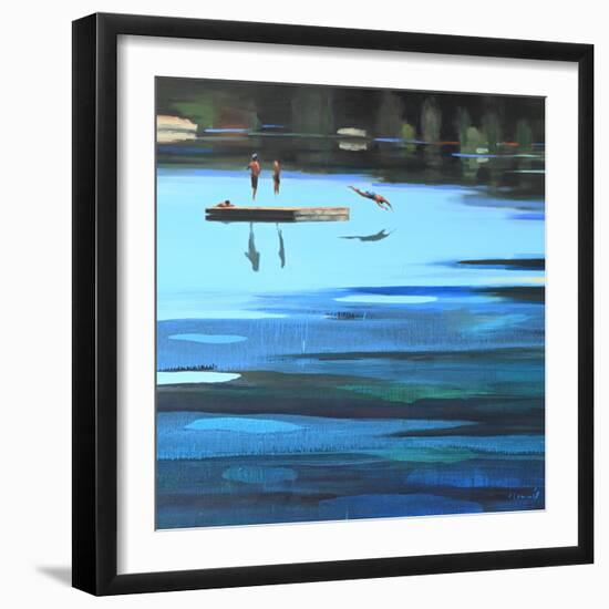 A Rabbit Lake Summer, 2023 (Oil on Canvas)-Elizabeth Lennie-Framed Giclee Print