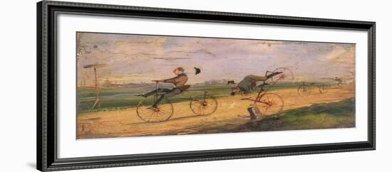 A Race Between Lallement Velocipedes, circa 1865-Samuel Henry Gordon Alken-Framed Giclee Print