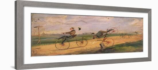 A Race Between Lallement Velocipedes, circa 1865-Samuel Henry Gordon Alken-Framed Giclee Print