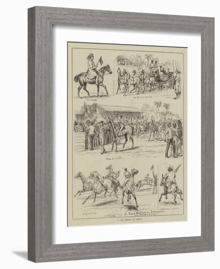 A Race Meeting in Jamaica-Frank Dadd-Framed Giclee Print