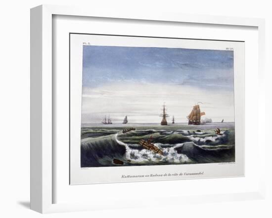 A Raft Off the Coast of Coromandel, India, 1828-Marlet et Cie-Framed Giclee Print
