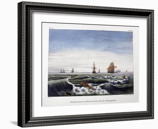 A Raft Off the Coast of Coromandel, India, 1828-Marlet et Cie-Framed Giclee Print