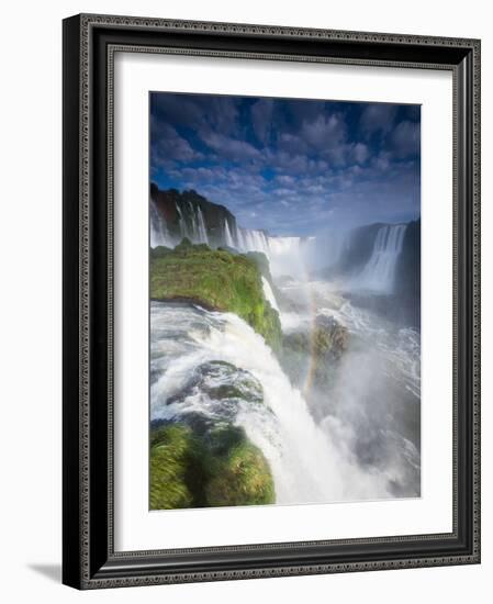 A Rainbow over Iguacu Falls in Brazil-Alex Saberi-Framed Photographic Print