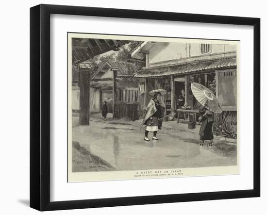 A Rainy Day in Japan-Charles Edwin Fripp-Framed Giclee Print