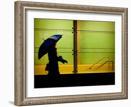 A Rainy Night in the City-Sharon Wish-Framed Photographic Print