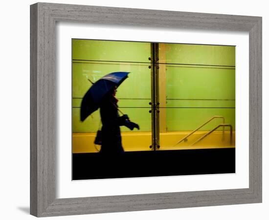 A Rainy Night in the City-Sharon Wish-Framed Photographic Print