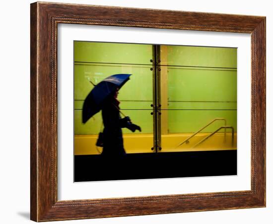 A Rainy Night in the City-Sharon Wish-Framed Photographic Print