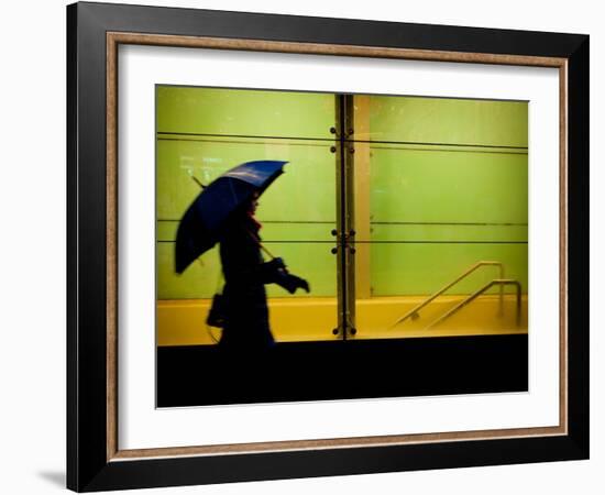 A Rainy Night in the City-Sharon Wish-Framed Photographic Print