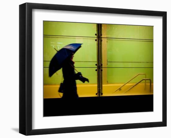 A Rainy Night in the City-Sharon Wish-Framed Photographic Print