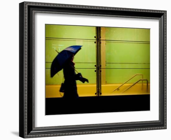 A Rainy Night in the City-Sharon Wish-Framed Photographic Print