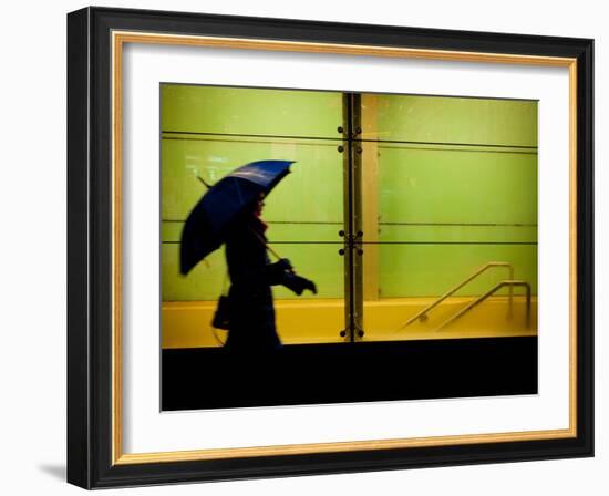 A Rainy Night in the City-Sharon Wish-Framed Photographic Print