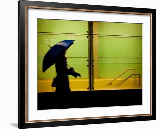 A Rainy Night in the City-Sharon Wish-Framed Photographic Print