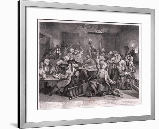 A Rake's Progress, 1735-William Hogarth-Framed Giclee Print