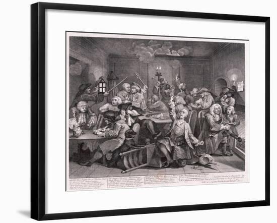 A Rake's Progress, 1735-William Hogarth-Framed Giclee Print