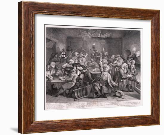 A Rake's Progress, 1735-William Hogarth-Framed Giclee Print