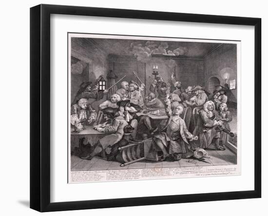 A Rake's Progress, 1735-William Hogarth-Framed Giclee Print