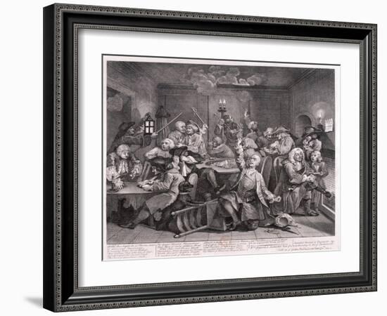 A Rake's Progress, 1735-William Hogarth-Framed Giclee Print