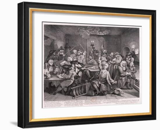 A Rake's Progress, 1735-William Hogarth-Framed Giclee Print