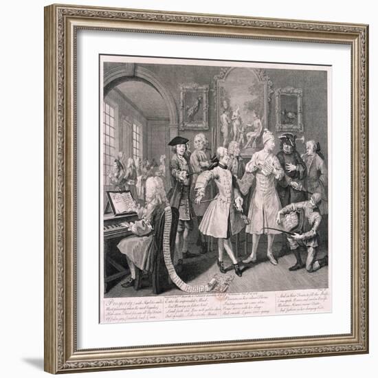 A Rake's Progress, 1735-William Hogarth-Framed Giclee Print