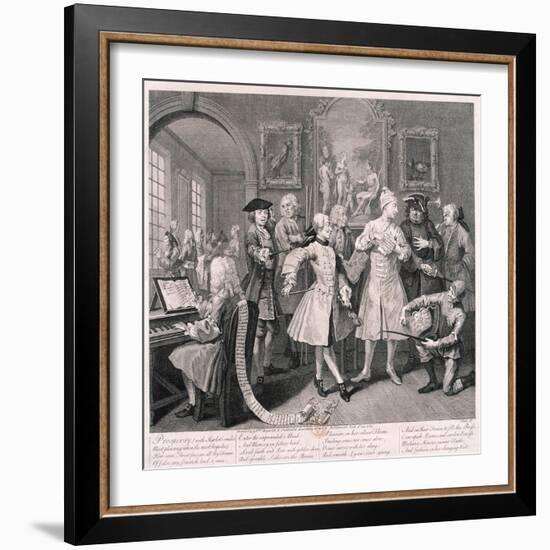 A Rake's Progress, 1735-William Hogarth-Framed Giclee Print