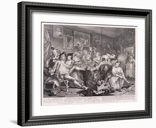 A Rake's Progress, 1735-William Hogarth-Framed Giclee Print