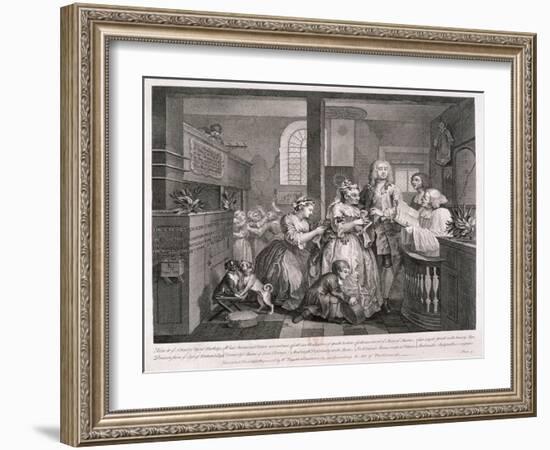 A Rake's Progress, 1735-William Hogarth-Framed Giclee Print