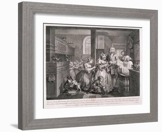 A Rake's Progress, 1735-William Hogarth-Framed Giclee Print