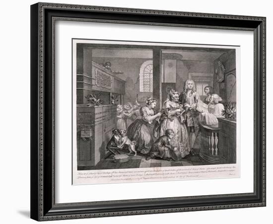 A Rake's Progress, 1735-William Hogarth-Framed Giclee Print