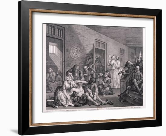 A Rake's Progress, 1763-William Hogarth-Framed Giclee Print