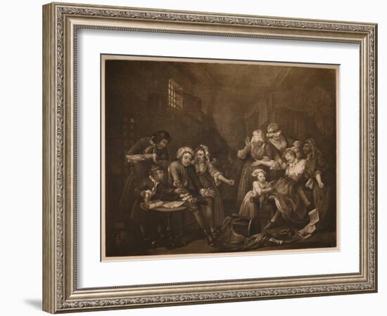 'A Rake's Progress - 7: Fleet Prison', 1733-William Hogarth-Framed Giclee Print