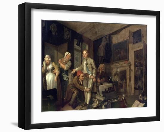 A Rake's Progress I: the Rake Taking Possession of His Estate, 1733-William Hogarth-Framed Giclee Print